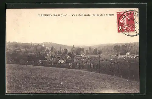 AK Mainneville, Vue Generale prise des monts