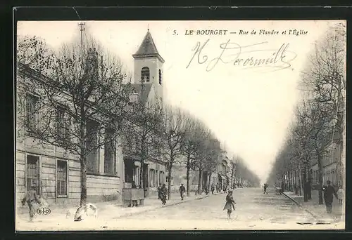AK Bourget, Rue de Flandre et l'Eglise