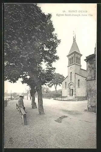 AK Saint-Denis, Eglise Saint-Joseph dans l`Ile