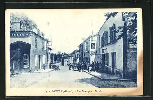 AK Fontet, Rue Principale, Strassenpartie