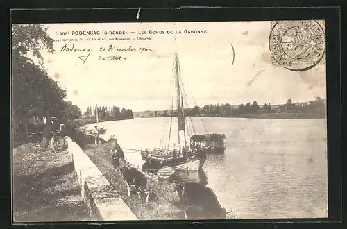 AK Podensac, Les Bords de la Garonne