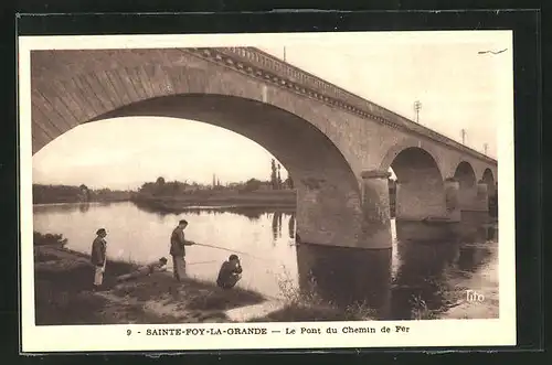 AK Sainte-Foy-la-Grande, Le Pont du Chemin de Fer