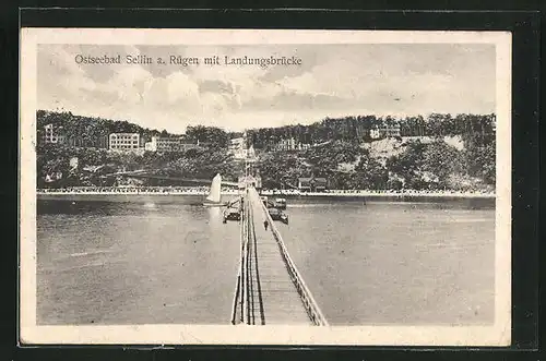 AK Sellin, Landungsbrücke zum Ort