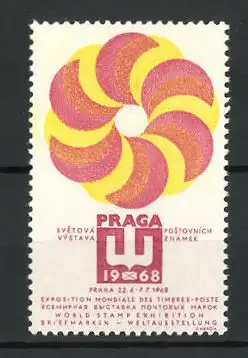 Reklamemarke Prag-Praha, Praga Briefmarkenausstellung 1968, Messelogo