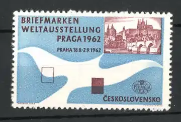 Reklamemarke Prag, Briefmarkenausstellung Praga 1962, Stadtansicht