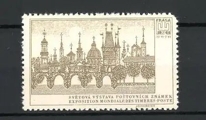 Reklamemarke Prag, Exposition Mondiale des Timbres-Poste 1968, Ortsansicht