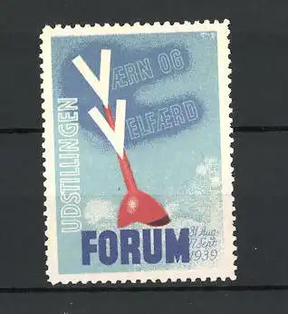 Reklamemarke Udstillingen Vaern og Velfaerd 1939, Messelogo Boje