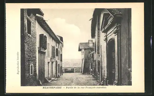 AK Beaurepaire, Partie de la rue Francais autrefois