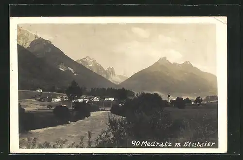 Foto-AK Medratz, Panorama mit Stubaier