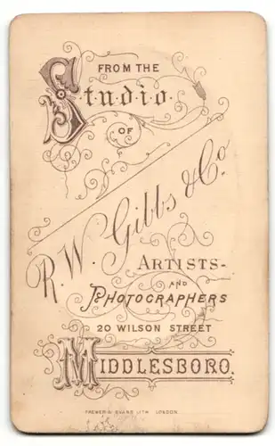 Fotografie R. W. Gibbs & Co., Middlesboro, Mann mit Koteletten
