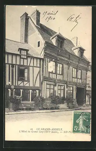 AK Le Grand-Andely, L`Hotel du Grand Cerf (XVIe siecle)