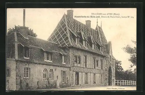 AK Tillières-sur-Avre, Hostellerie du Bois-Joli, Route de Paris-Brest, Borne No 104