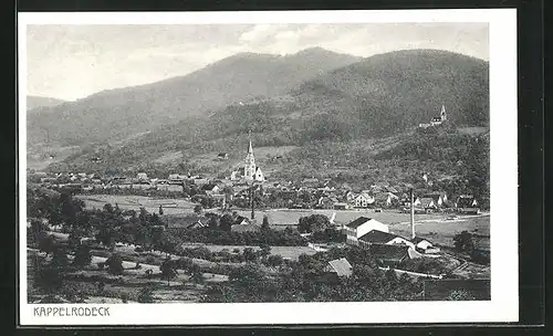 AK Kappelrodeck / Schwarzwald, Totalansicht mit Kirche