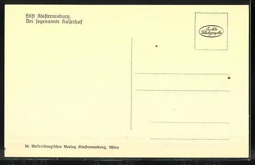 AK Klosterneuburg, Stift mit Kaiserhof
