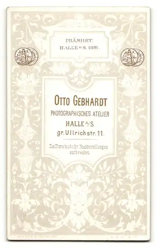 Fotografie Otto Gebhardt, Halle, Portrait edler Herr mit Vollbart