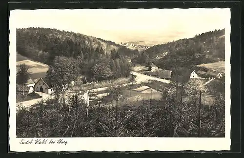 AK Iburg, Landschaftsbild vom Teutoburger Wald