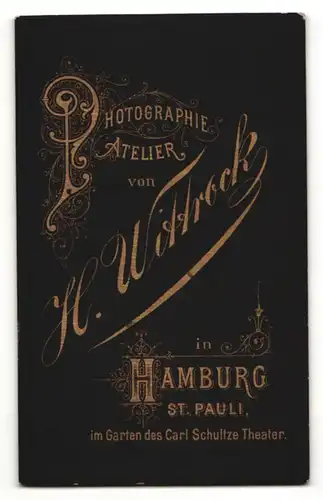 Fotografie H. Wittrock, Hamburg, Portrait junge hübsche Dame mit Hochsteckfrisur