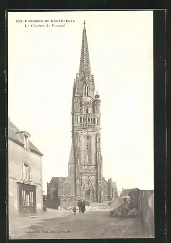 AK Ploaré, Le Clocher, Blick zur Kirche