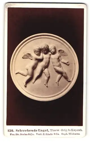 Fotografie Soph. Williams, Schwebende Engel, Relief von Thorwaldsen