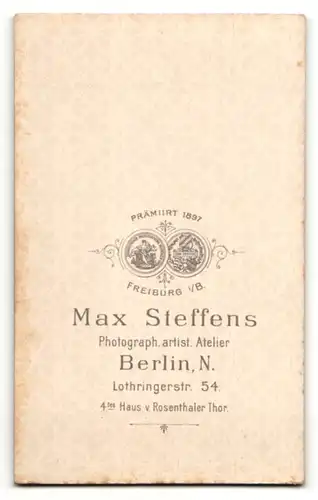 Fotografie Max Steffens, Berlin, Portrait edler Herr mit Krawatte