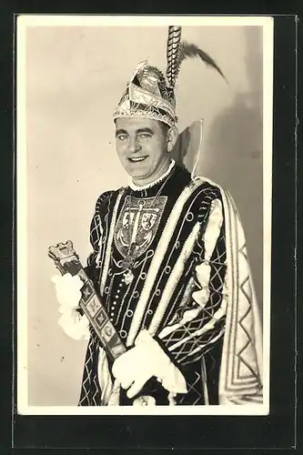 AK Karneval 1952, Portrait Prinz Willi III., W. Walter