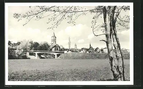 AK Waiblingen, Teilansicht von Waiblingen