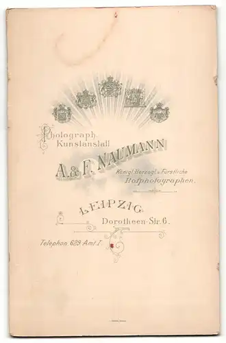 Fotografie A. & F. Naumann, Leipzig, Portrait Bub und Mädchen