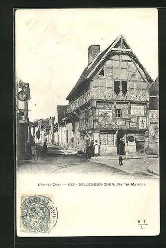 AK Selles-sur-Cher, Vieilles Maisons