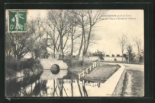 AK Marchenoir, Le Fossé de Ville et l`Entrée du Château