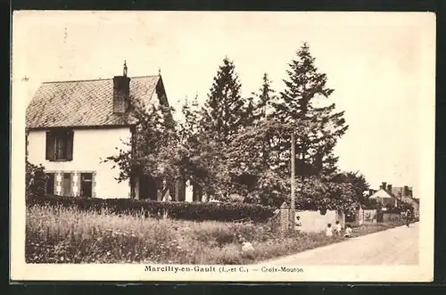 AK Marcilly-en-Gault, Croix-Mouton en une Rue