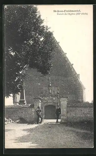 AK St-Jean-Froidmentel, Portail de l`Eglise XII. siècle