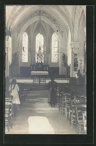 Foto-AK Sait-Étienne, Intérieur de l`église