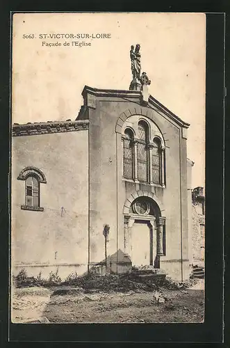 AK St-Victor-sur-Loire, Facade de l`Eglise