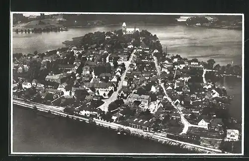 AK Ratzeburg, Ortsansicht aus der Vogelschau