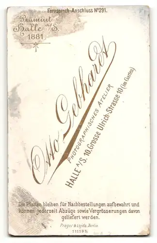 Fotografie Otto Gebhardt, Halle a. S., Portrait elegant gekleidetes Paar