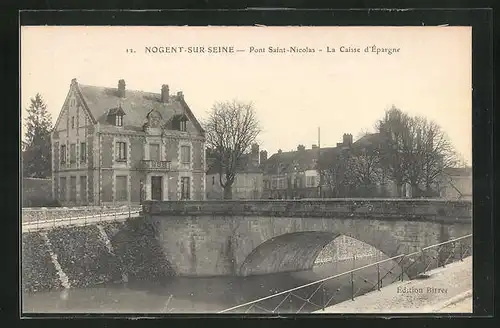 AK Nogent-sur-Marne, Pont Saint-Nicolas, La Caisse d`Epargne