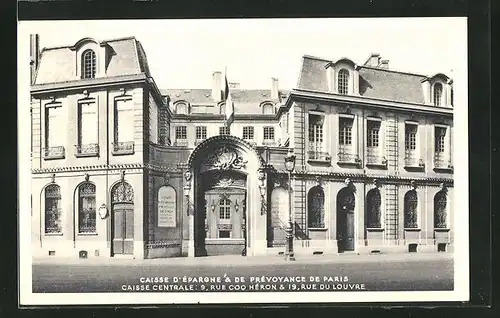 AK Paris, Caisse d'Epargne & de Prevoyance, Caisse Centrale