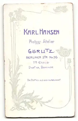 Fotografie Karl Hansen, Görlitz, Portrait älterer Mann mit Spitzbart