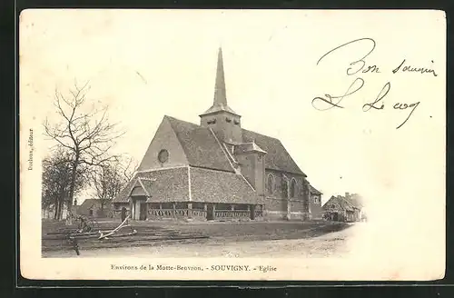 AK Souvigny, Eglise, Teilansicht mit Kirche