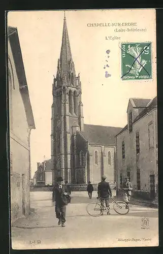 AK Chapelle-sur-Erdre, L`Eglise, Blick nach Kirche