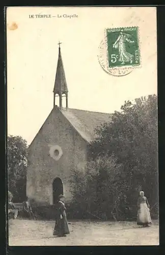 AK Le Temple, La Chapelle, Kirche