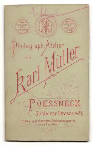Fotografie Karl Müller, Poessneck, Bürgersohn im Sonntagsanzug