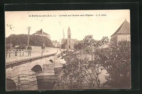 AK St-Mars-la-Jaille, Le Pont sur l`Erdre vers l`Église