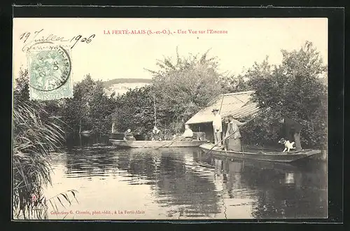 AK La Ferté-Alais, Une Vue sur l`Essonne