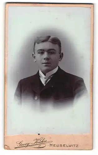 Fotografie Georg Kühn, Meuselwitz, Portrait charmanter Herr mit Krawatte im Anzug
