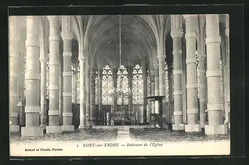 AK Nort-sur-Erdre, Innenansicht der Kirche