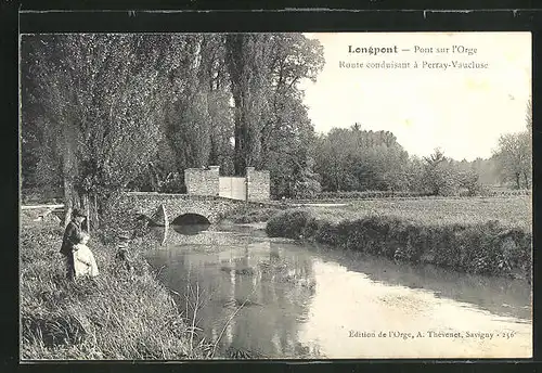 AK Longpont, Pont sur l`Orge, Route conduisant à Perray-Vaucluse