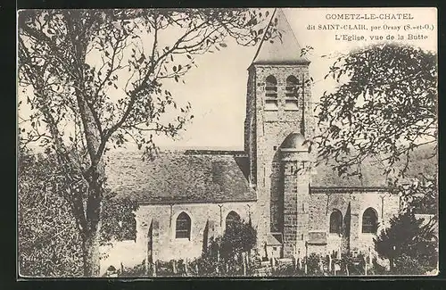AK Gometz-le-Chatel, L`Eglise vue de la Butte
