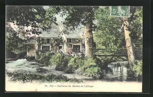 AK Gif, Intérieur du Moulin de l`Abbaye