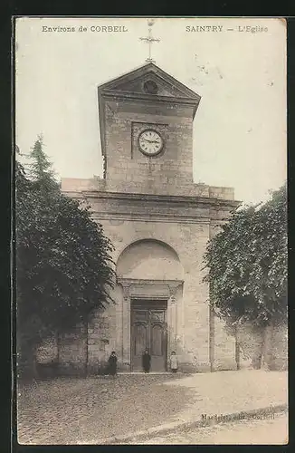 AK Saintry, L`Eglise, Ansicht der Kirche